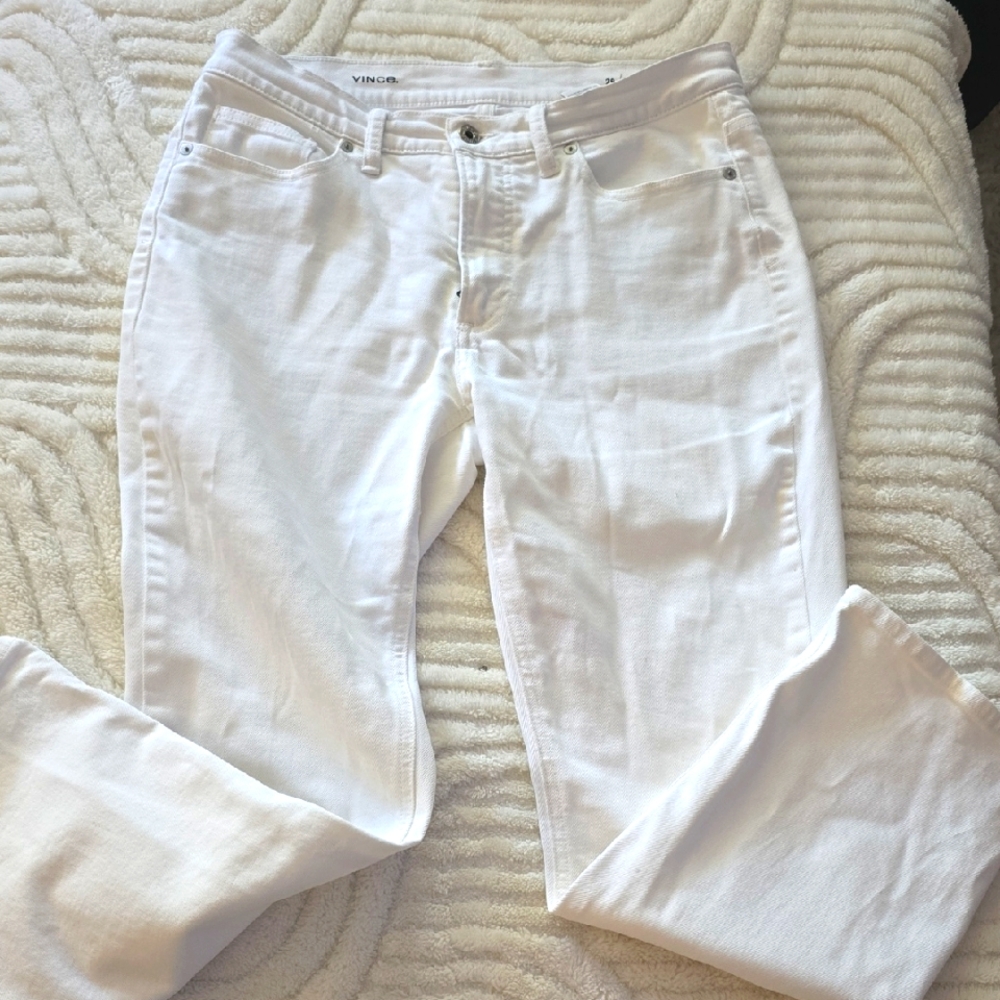 Vince White Straight Leg Jeans Classic Straightleg Style